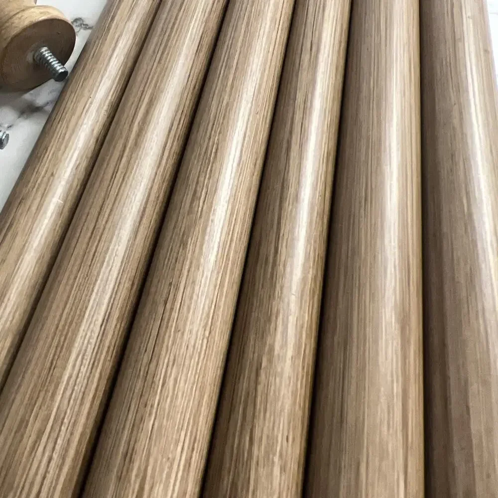 XL Faux Wood Boho Curtain Rods for Windows, Farmhouse Curtain Rod, Rod Only